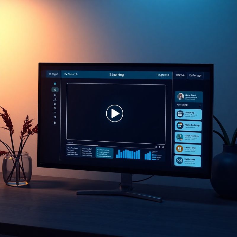 E-learningové rozhranie s videom a prepojeným portfólio widgetom